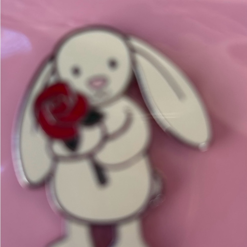 Jellycat Enamel Pin 2026 CREME BUNNY with ROSE Authentic US seller collect perks